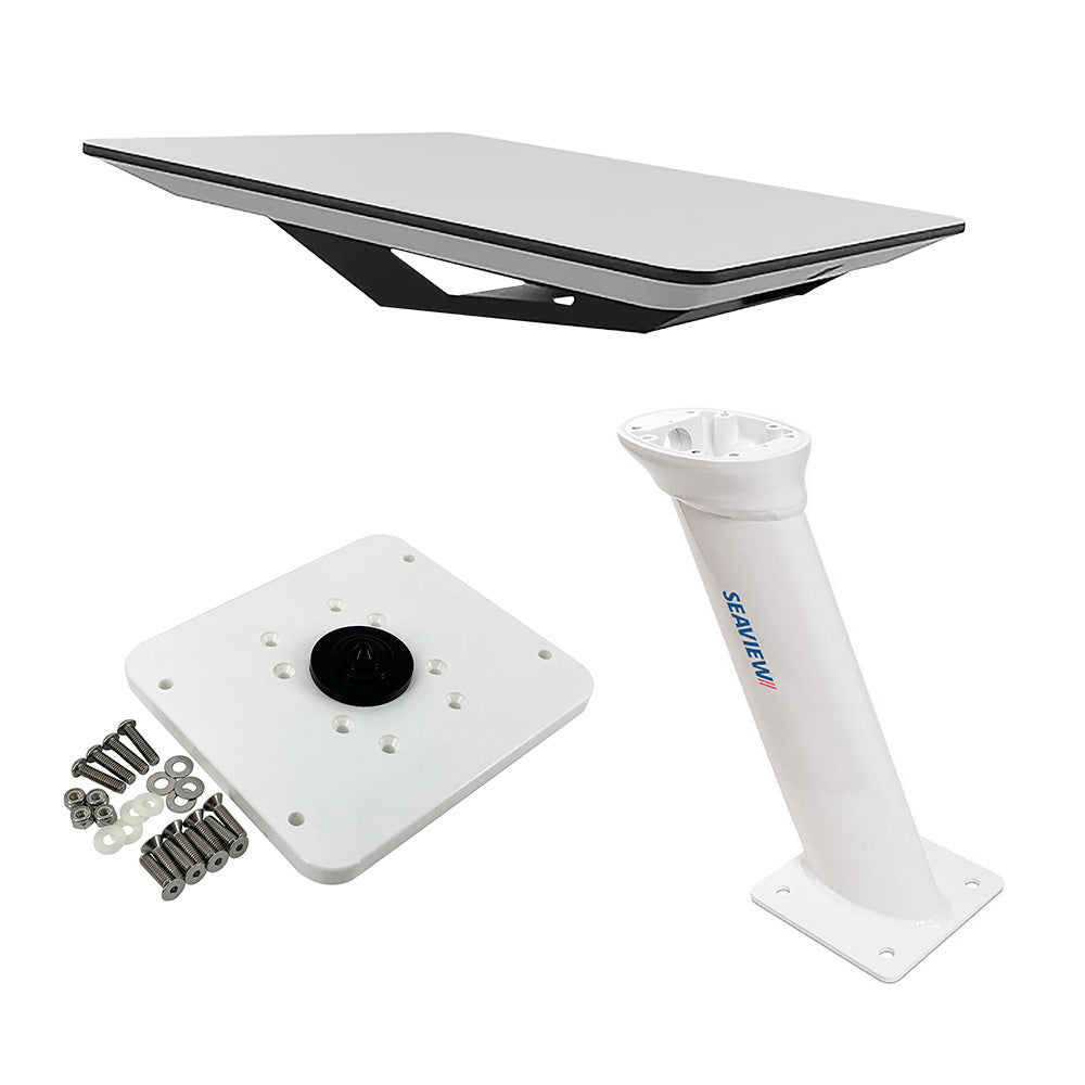 KVH Starlink Flat Panel Kit w16 Seaview Pedestal Mount ADASTLKA Starlink Top Plate 721048SV16