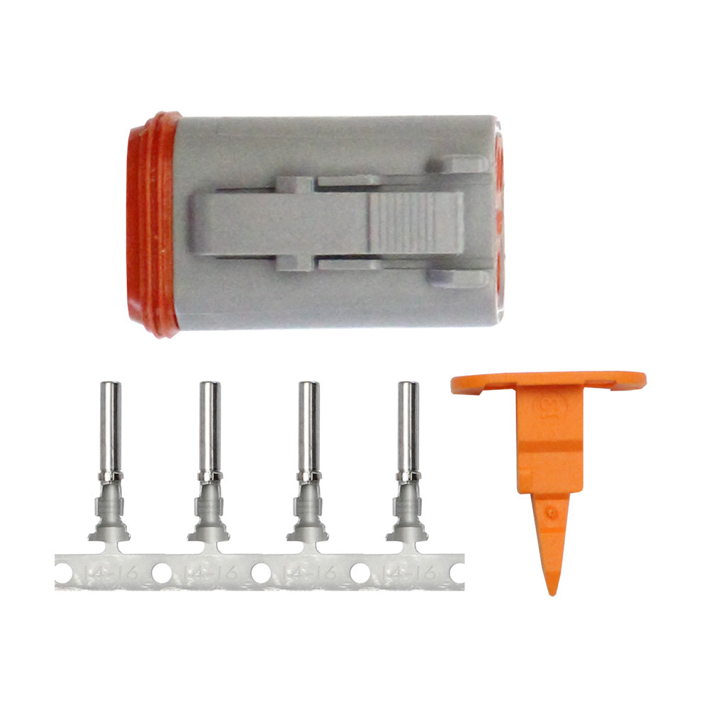 Pacer DT Deutsch Plug Repair Kit 1418 AWG 4 Position TDT06F4RS