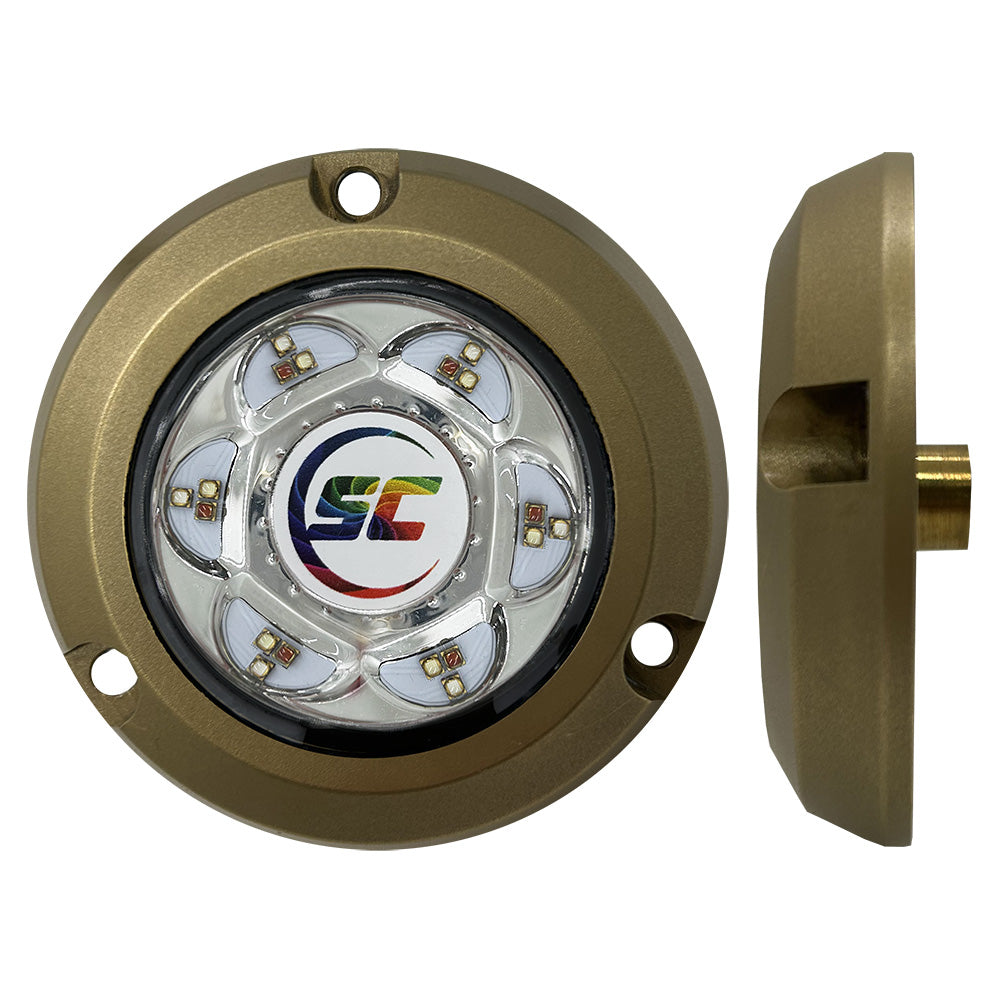 ShadowCaster SC2 Series Bronze Surface Mount Underwater Light FullColor SC2CCBZSM