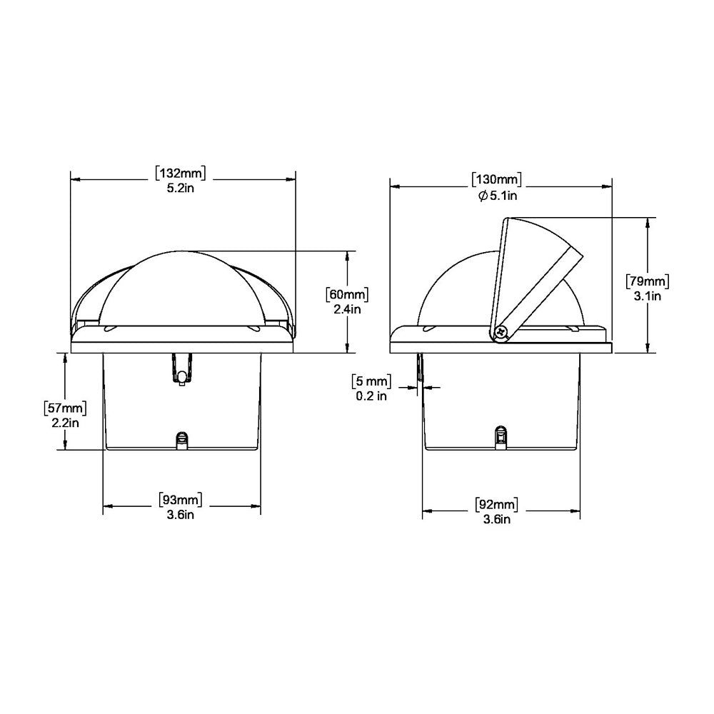 Ritchie SS1002 SuperSport Compass Flush Mount Black SS1002