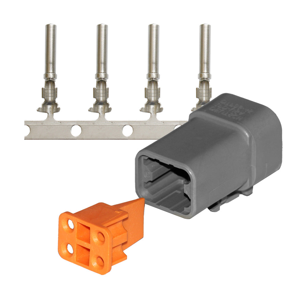 Pacer DTP Deutsch Plug Repair Kit 1412 AWG 4 Position TDTP06F4RS