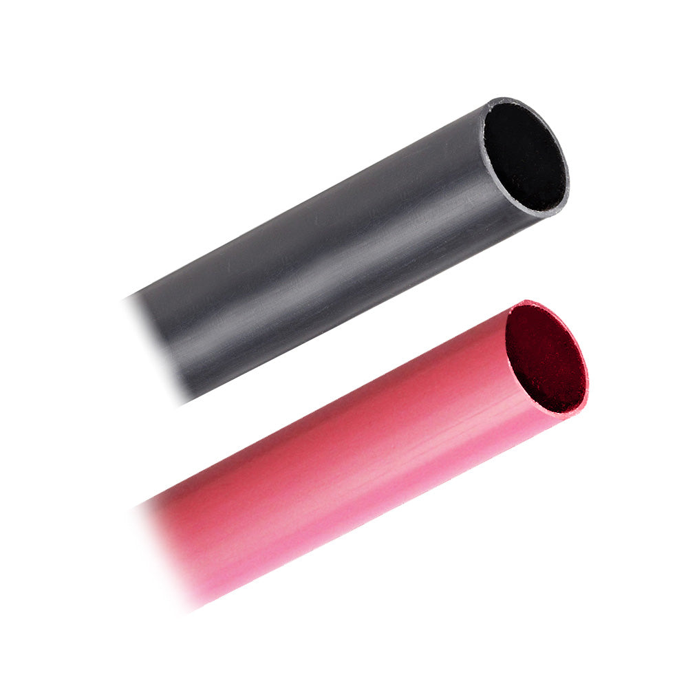 Pacer Battery Cable Heavy Wall Heat Shrink Tubing 34 x 3 BlackRed 2Pieces Combo Pack BHW343BKRD