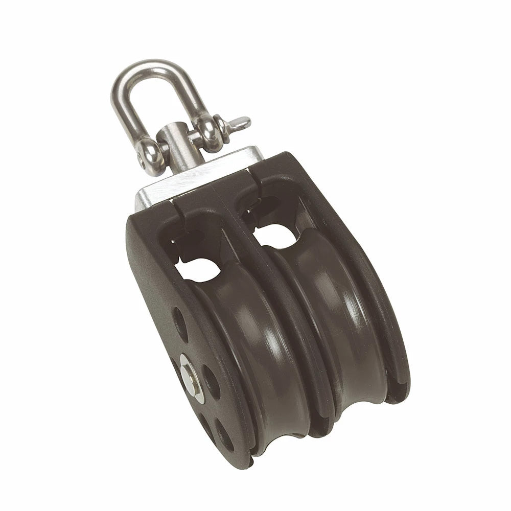 Barton Size 1 30mm Plain Bearing Pulley Block Double wSwivel N01230