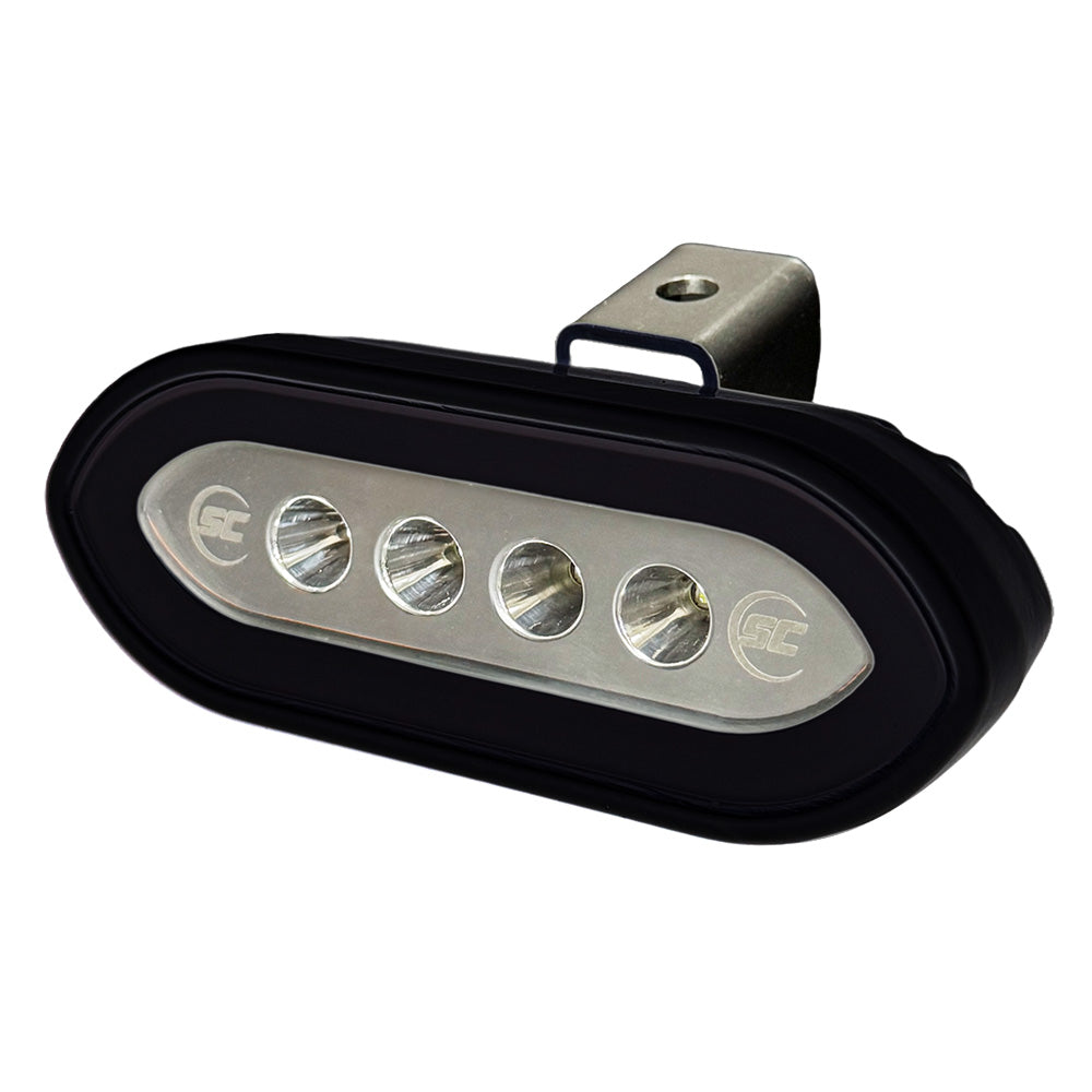 ShadowCaster Bracket Mount Spreader Light Black Housing White SCMSLB4XGWBK