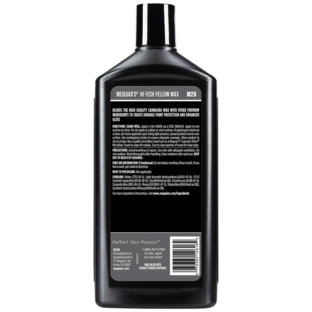 Meguiars HiTech Yellow Wax 16oz M2616