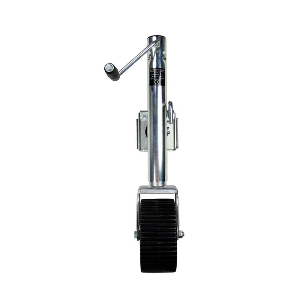 Powerwinch Utility Series Jack 1500lb BoltOn Single Wheel Wide Zinc 21500J1500B1WZR