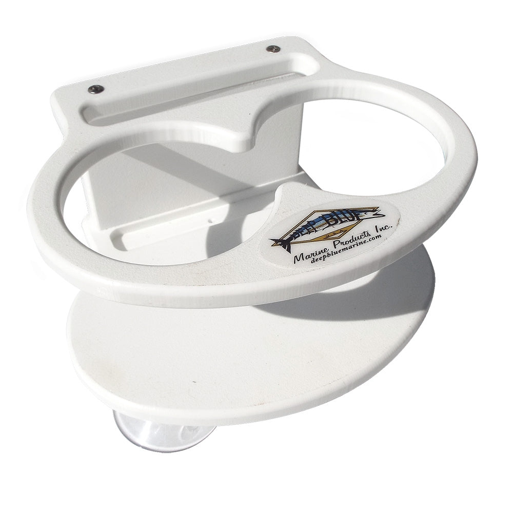 Deep Blue Marine Double Slim Can Drink Holder Cell Phone White DSDCELL