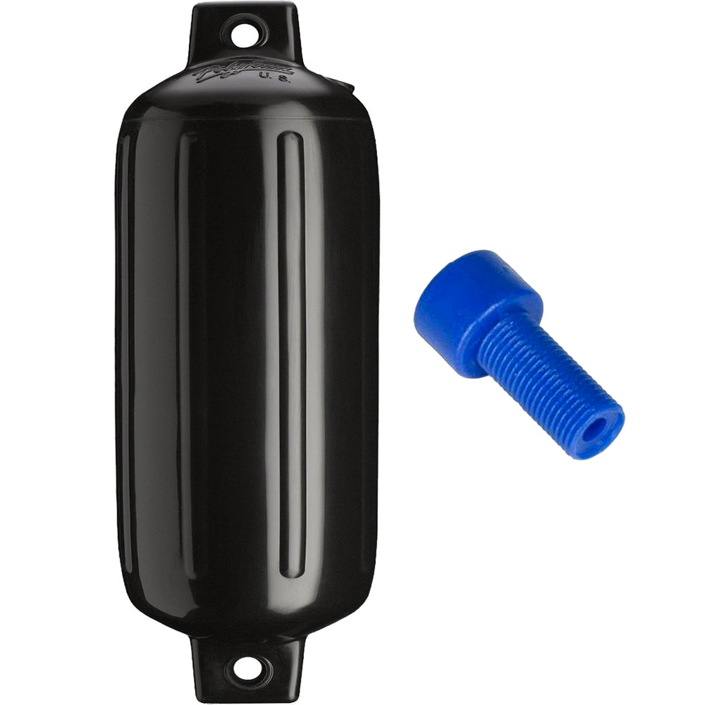Polyform G6 Twin Eye Fender 11 x 30 Black wAdapter G6 BLACK WAIR ADAPTER