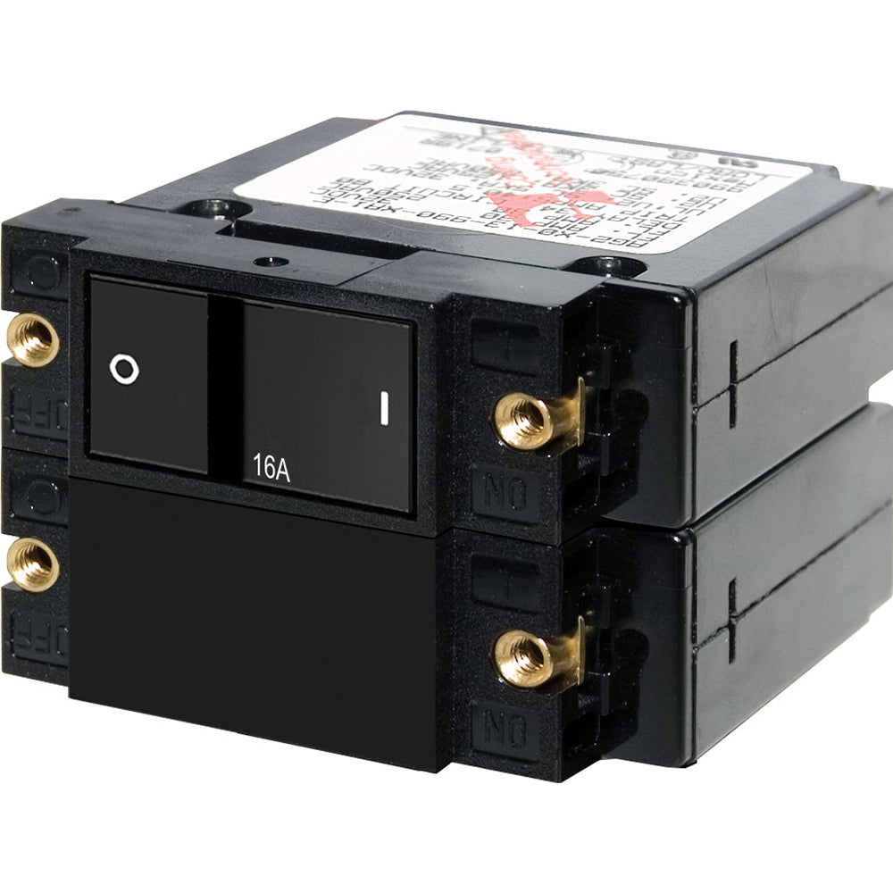 Blue Sea 7412 ASeries Flat Rocker Circuit Breaker Double Pole 16A 7412