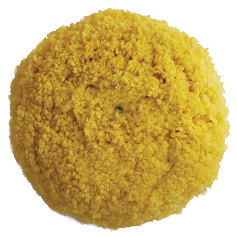 Presta Yellow Blended Wool Medium Cutting Pad 9 ScrewOn Pad 810074