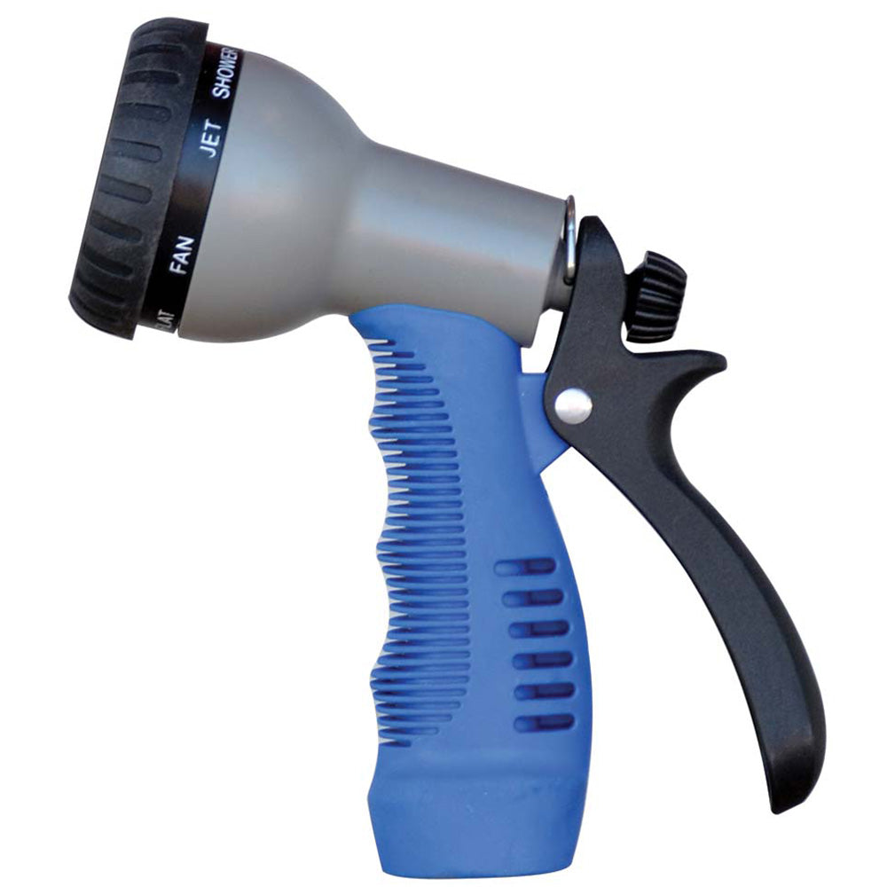 HoseCoil Rubber Tip Nozzle w9 Pattern Adjustable Spray Head Comfort Grip WN515