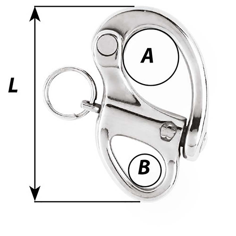 Wichard 234 Snap Shackle wFixed Eye 70mm 02472
