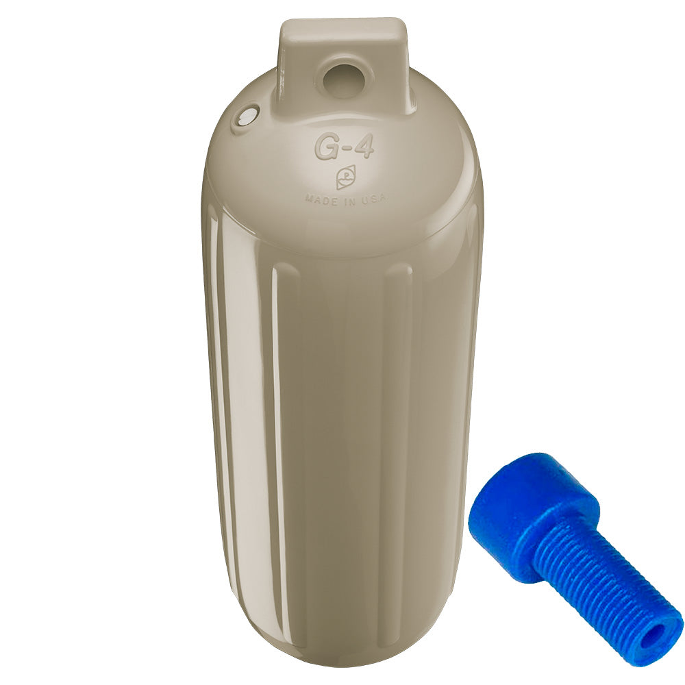 Polyform G4 Twin Eye Fender 65 x 22 Sand wAdapter G4 SAND WAIR ADAPTER