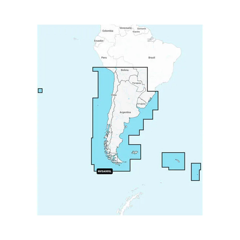 Garmin Navionics Vision NVSA005L Chile Argentina Easter Island Marine Charts 010C128600
