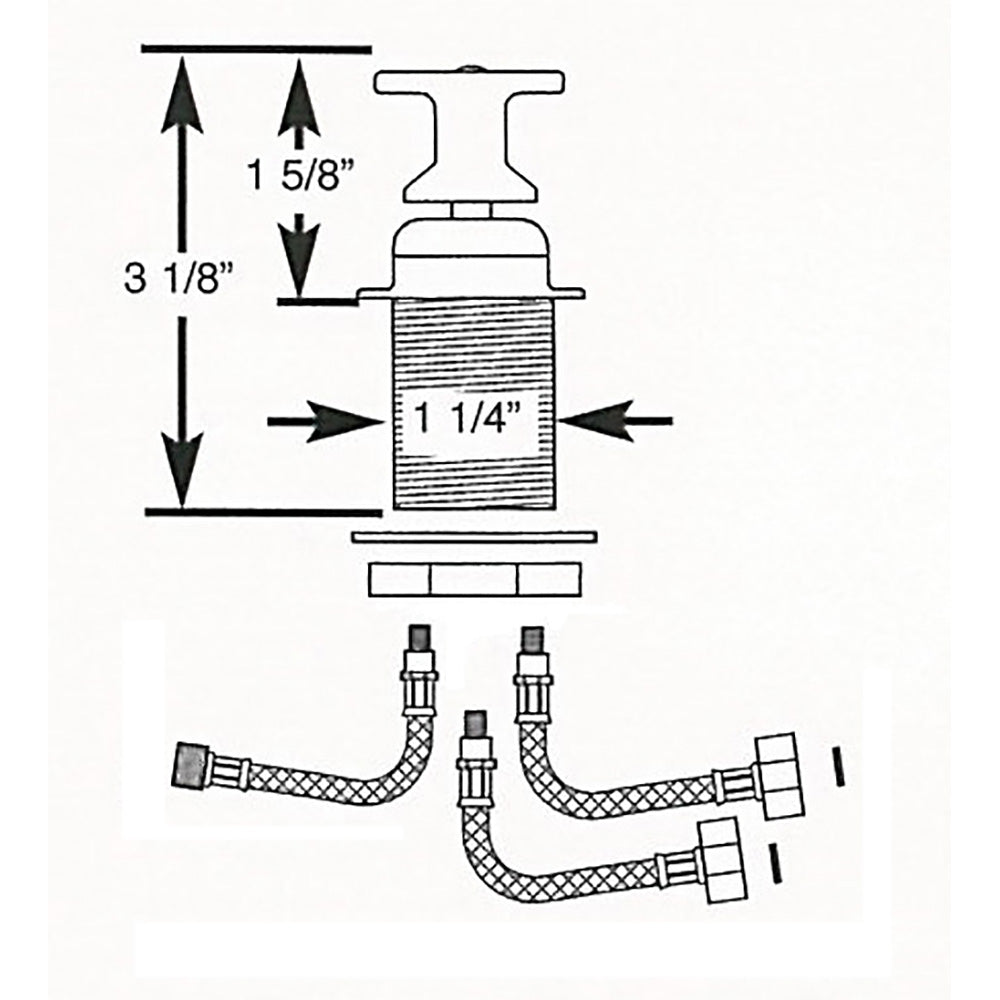 Scandvik THandle Shower Mixer Control 10617P