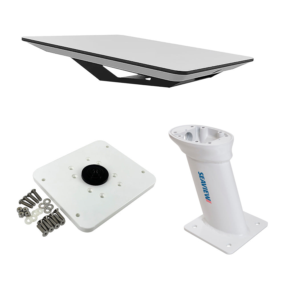 KVH Starlink Flat Panel Kit w10 Seaview Pedestal Mount  ADASTLKA Starlink Top Plate 721048SV10
