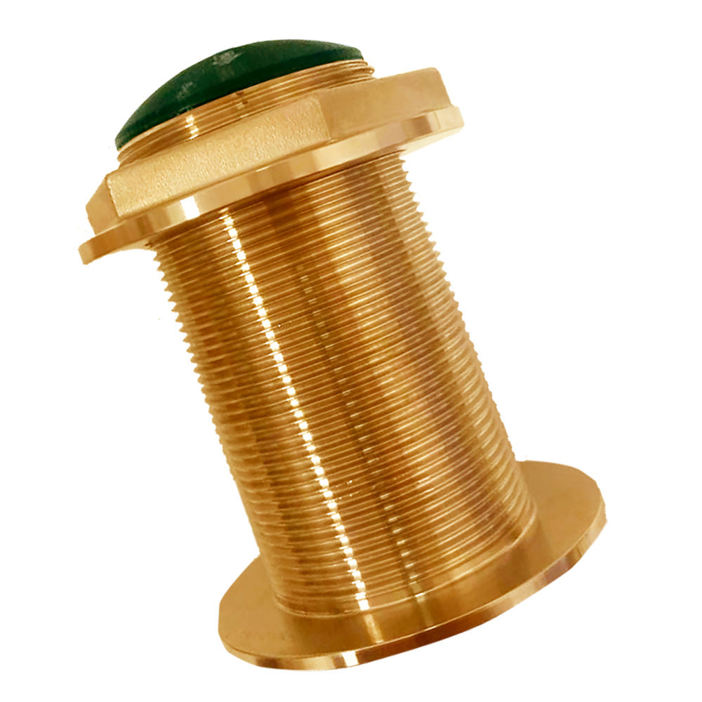 Echonautics Bronze LowProfile ThruHull MediumFrequency CHIRP Transducer  600W 12 Tilt 80130kHz BT70MA60012
