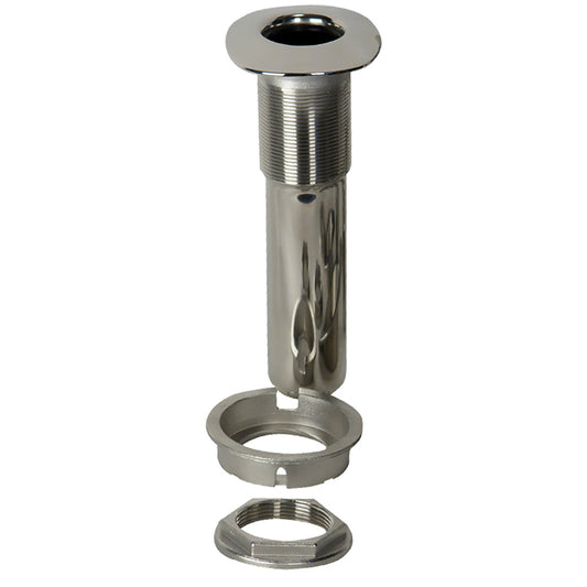 CE Smith 80 Series Screwless Flush Mount Rod Holder  0 Degree  Stainless Steel  Cast Bottom  Black Liner 53686C