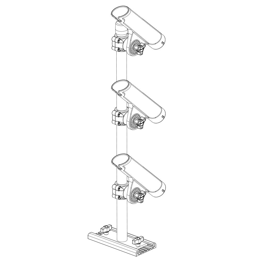 Scotty 333 Track Mounted Rod Tree  Rodmaster II Rod Holders 0333