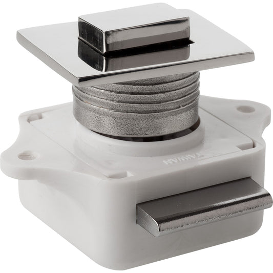 SeaDog Push Button Rim Latch  Square  Stainless SteelPlastic Housing 2253101