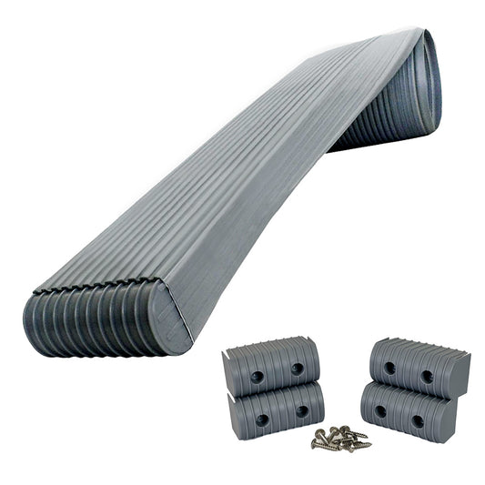 Caliber BunkWrap Kit  Grey 24 x 2 x 4 Roll  4 Caps  HRDW Roll  4 Endcaps  Stainless Steel Hardware 23054