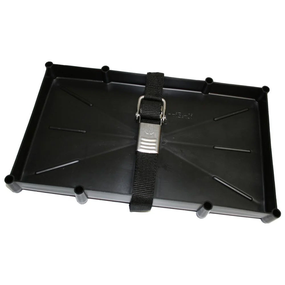 TH Marine 27 Series Battery Holder Tray wStainless Buckled Strap NBH27SSCDP