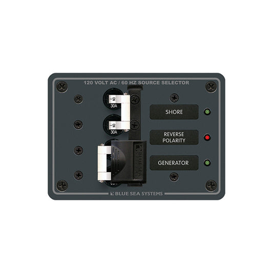 Blue Sea 8032 AC Toggle Source Selector 120V AC  30AMP  White Switches 8032