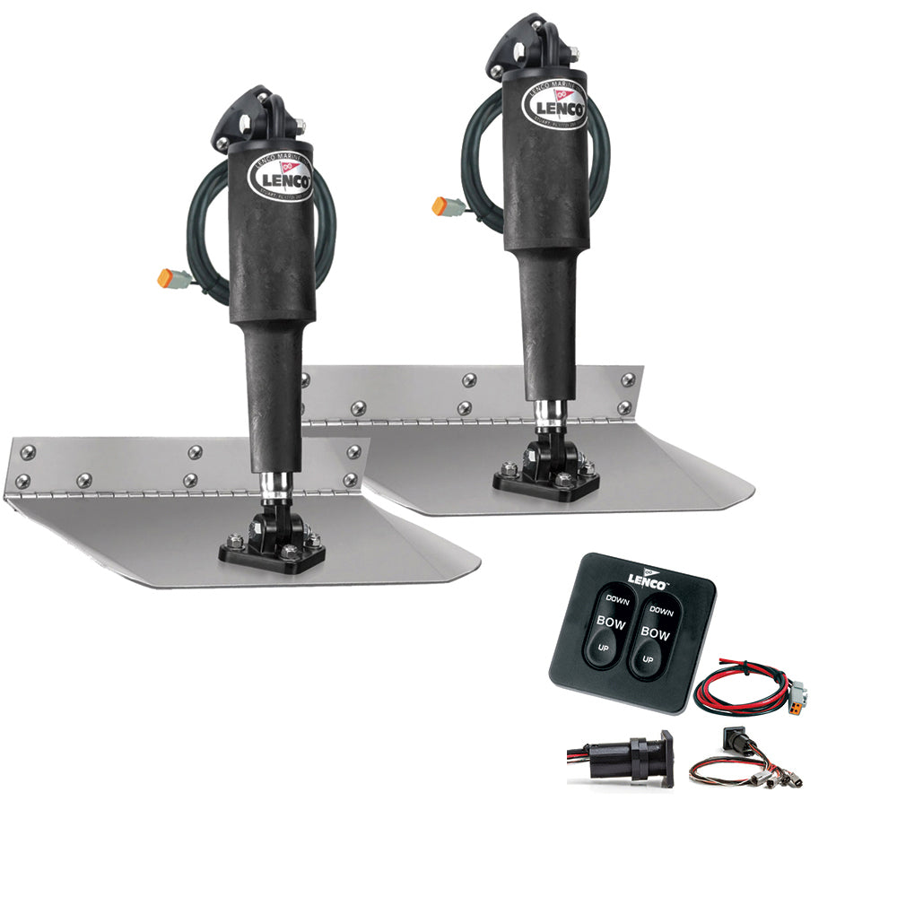 Lenco 9 x 9 Standard Trim Tab Kit wStandard Tactile Switch Kit 12V TT9X9