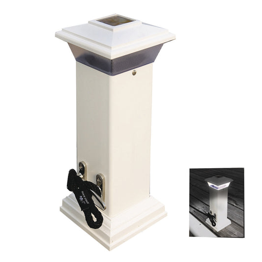 Dock Edge Cleatlite Solar Dock Light wSS Mooring Cleat 12 96250F