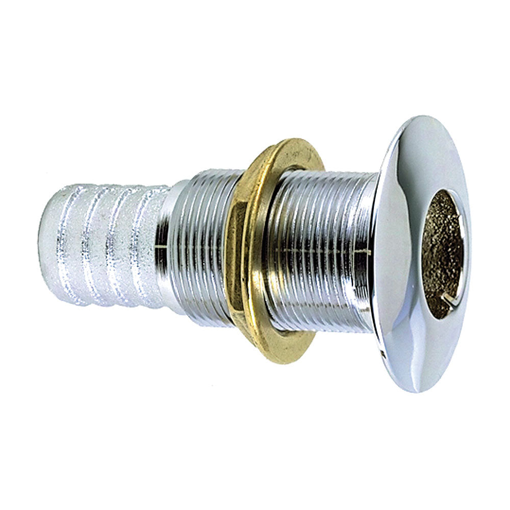 Perko 34 ThruHull Fitting f Hose Chrome Plated Bronze MADE IN THE USA 0350005DPC