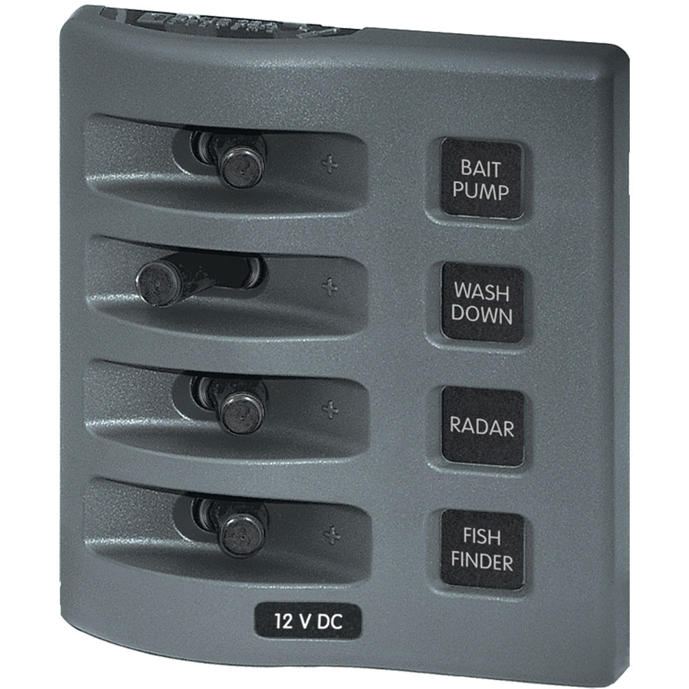 Blue Sea 4305 WeatherDeck 12V DC Waterproof Switch Panel  4 Posistion 4305