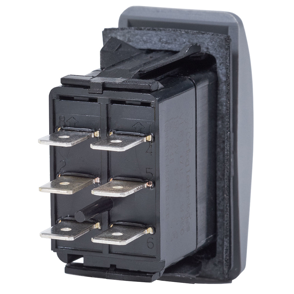 Blue Sea 7938 Contura II Switch DPDT Black  ONOFFON 7938