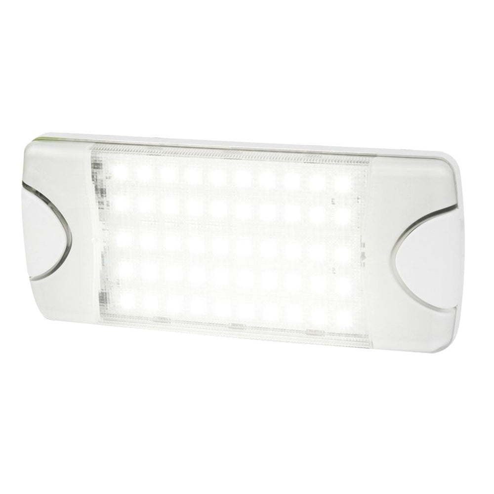 Hella Marine DuraLED 50 Low Profile InteriorExterior Lamp  White LED Spreader Beam 980629001