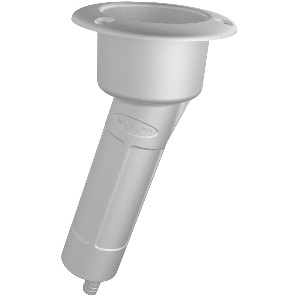 Mate Series Plastic 15 Rod  Cup Holder  Drain  Round Top  White P1015DW