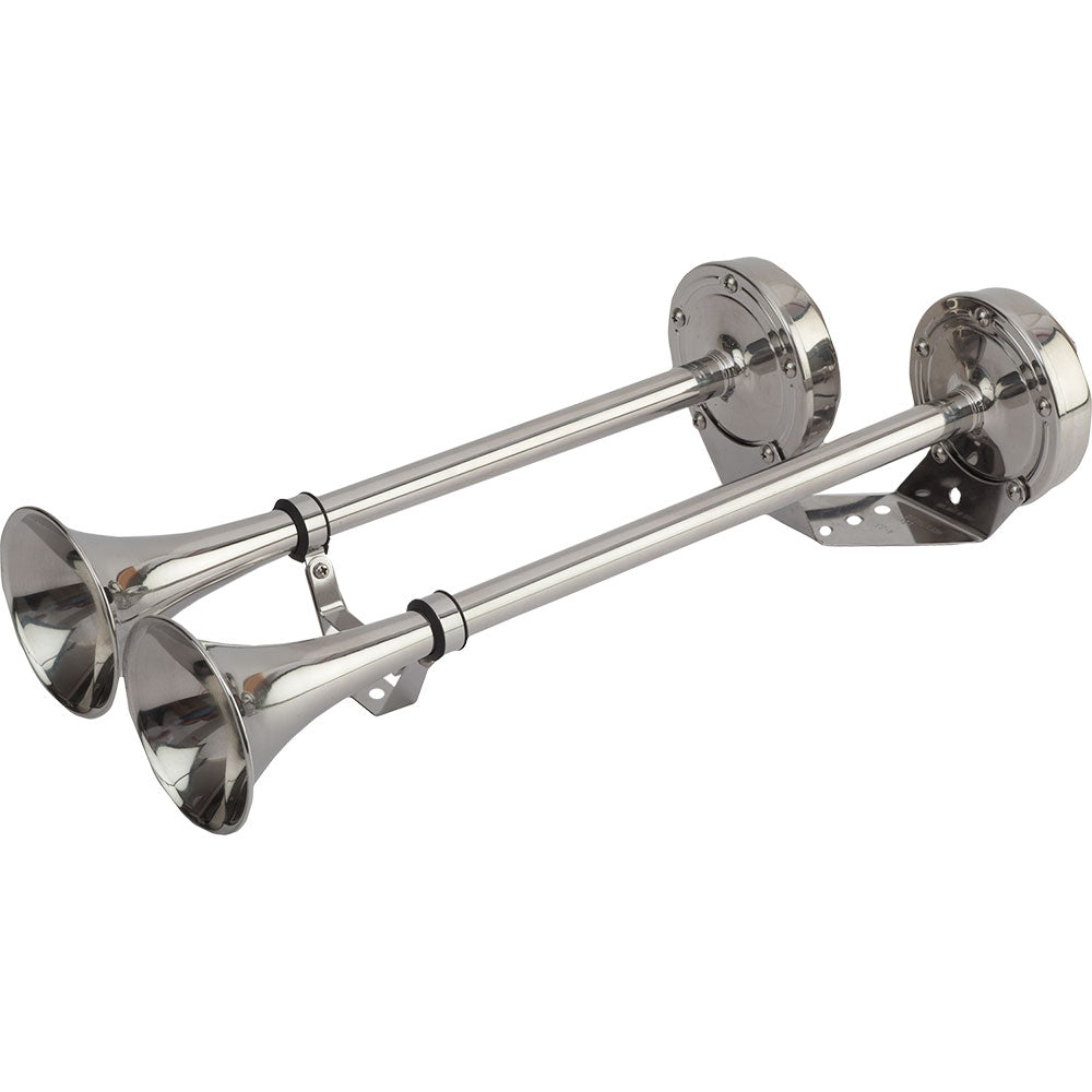 SeaDog MaxBlast Stainless Steel Trumpet 12V Horn  Dual 4315201