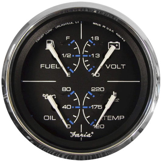 Faria Chesapeake Black 4 Multifunction Gauge 33751