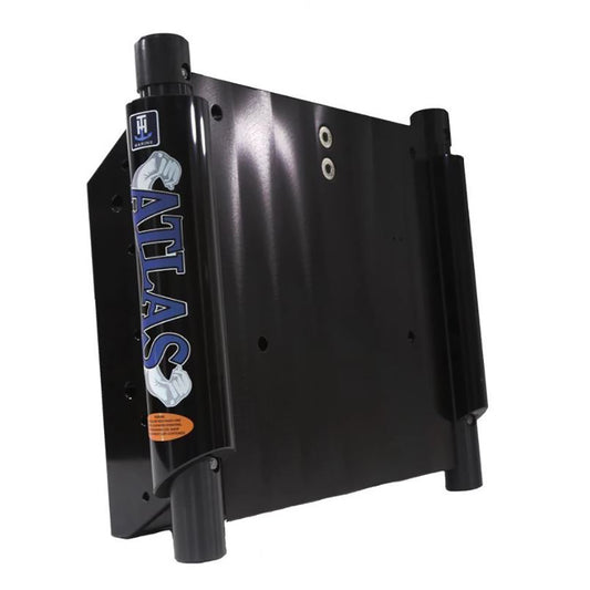 TH Marine ATLAS 8 Set Back Hydraulic Jack Plate  Glossy Black Anodized AHJ8VBDP