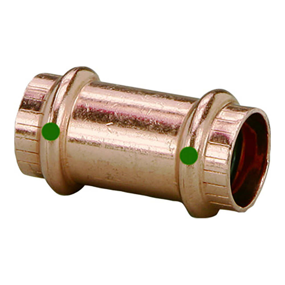 Viega ProPress 114 Copper Coupling wo Stop  Double Press Connection  Smart Connect Technology 78187