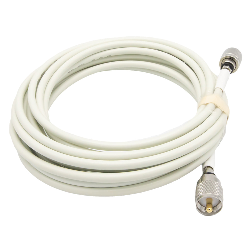 Shakespeare 20 Cable Kit fPhase III VHFAIS Antennas  2 Screw On PL259S  RG8X Cable wFME Mini Ends Included PIII20ER