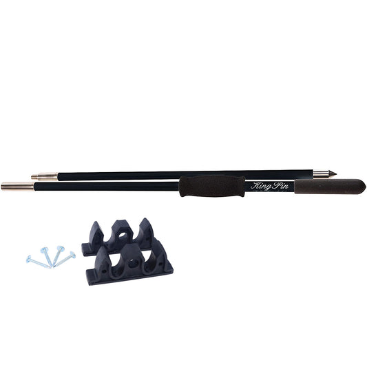 Panther 10 King Pin Anchor Pole  2Piece  Black KPP100B