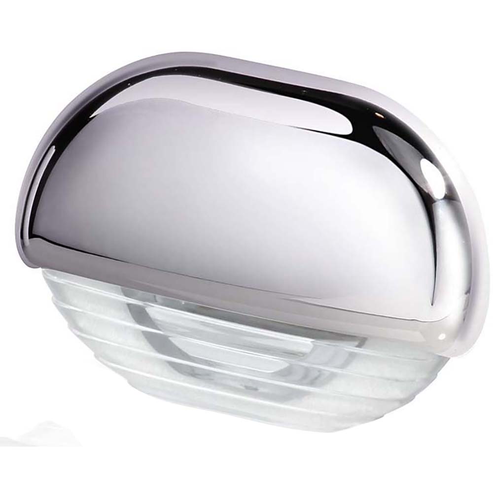 Hella Marine White LED Easy Fit Step Lamp wChrome Cap 958126001
