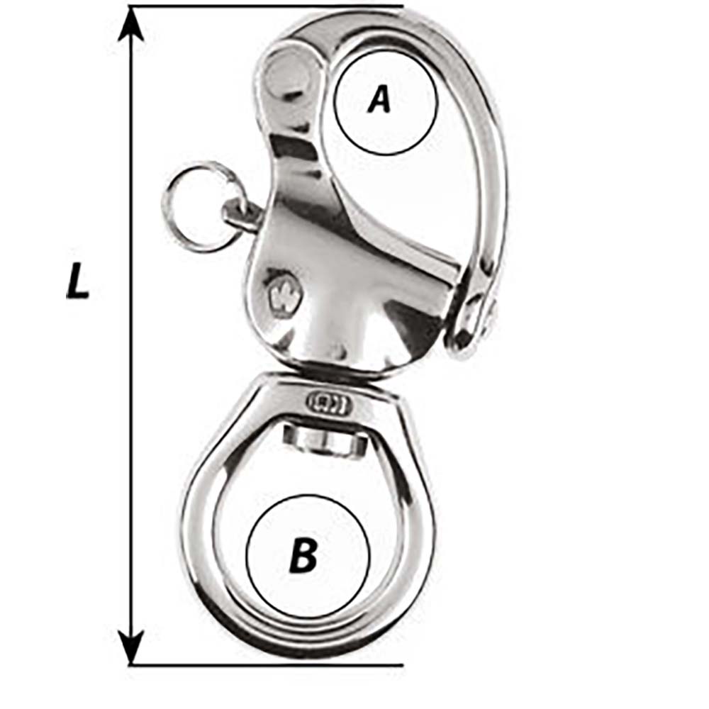 Wichard HR Snap Shackle  Large Bail  Length 140mm 02377