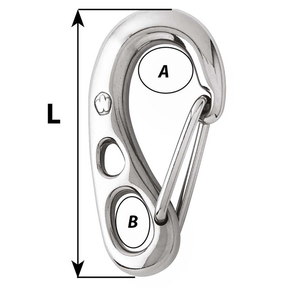 Wichard 3 HR Safety Snap Hook  75mm 02381