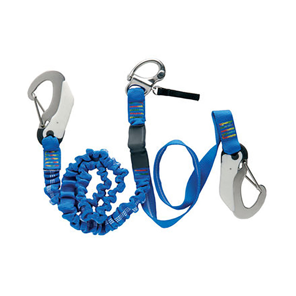 Wichard Double Releasable Elastic Tether Fixed Line w3 Hooks 07008