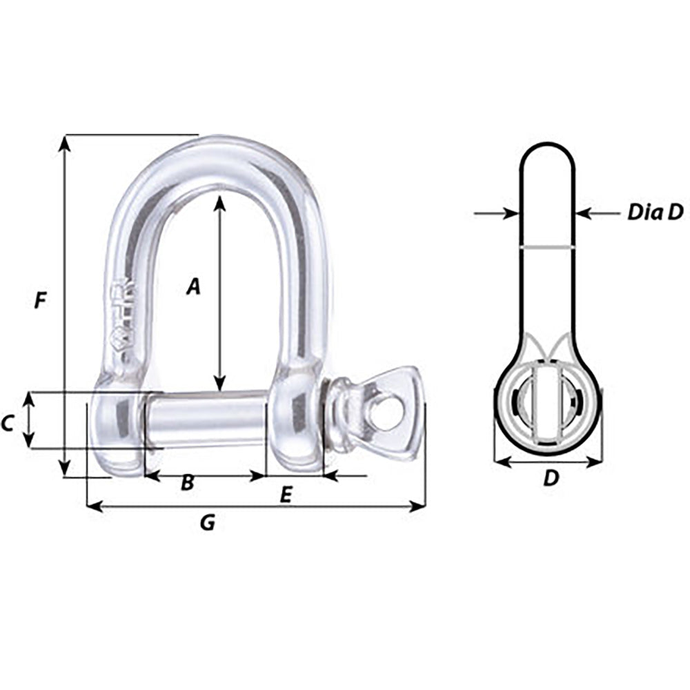 Wichard HR D Shackle  Diameter 1532 11206