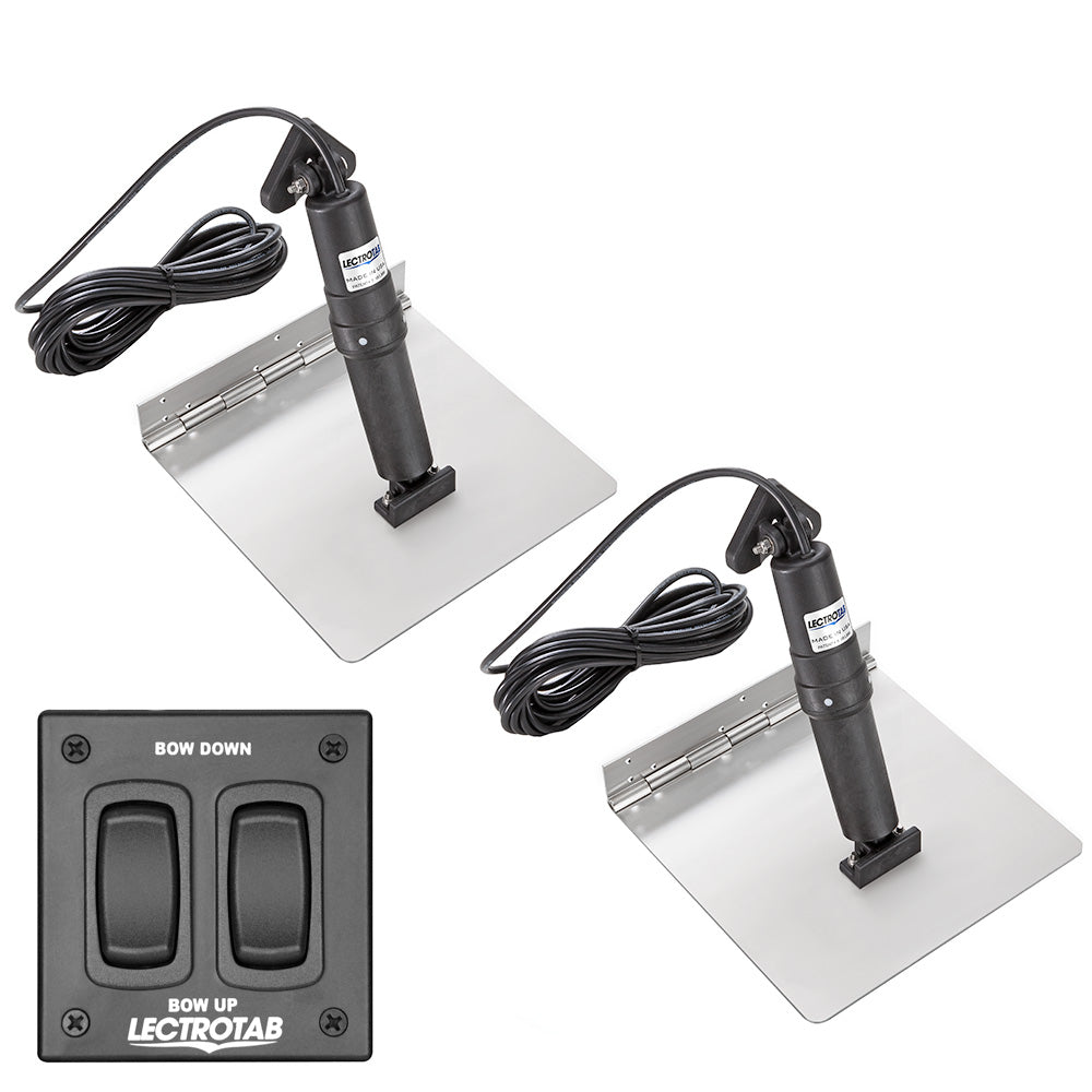Lectrotab XKA Stainless Steel Trim Tab Kit wRocker Switch  9 x 12 XKAF9X12