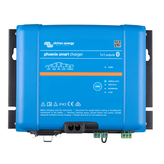 Victron Phoenix Smart IP43 Charger 2416 11 120240VAC Requires 515P Mains Cord PSC241651095
