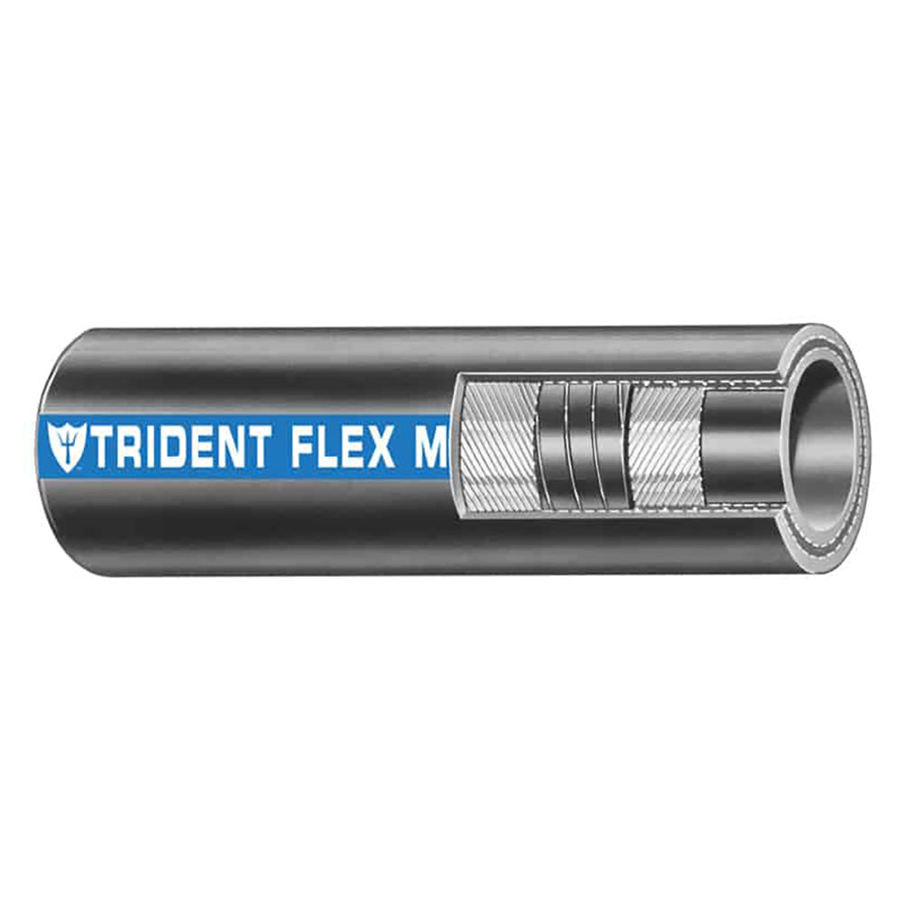 Trident Marine 34 x 50 Coil Flex Marine Wet Exhaust  Water Hose  Black 1000346