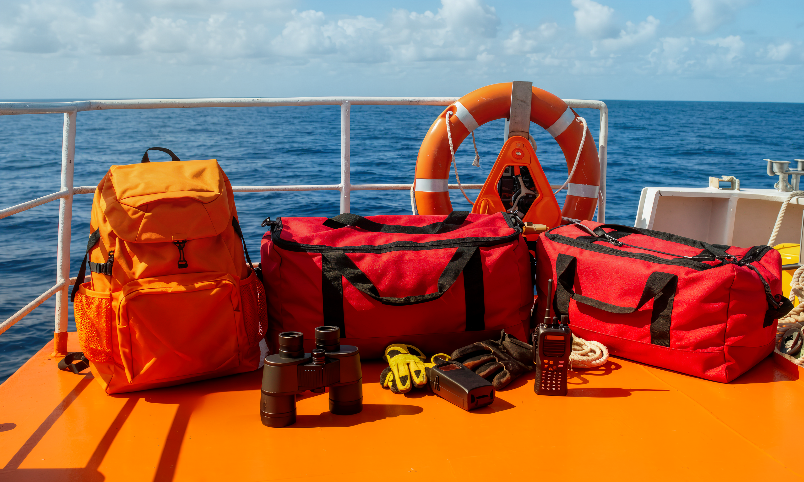 Marine safety equipment including life rafts EPIRBs and PFDs